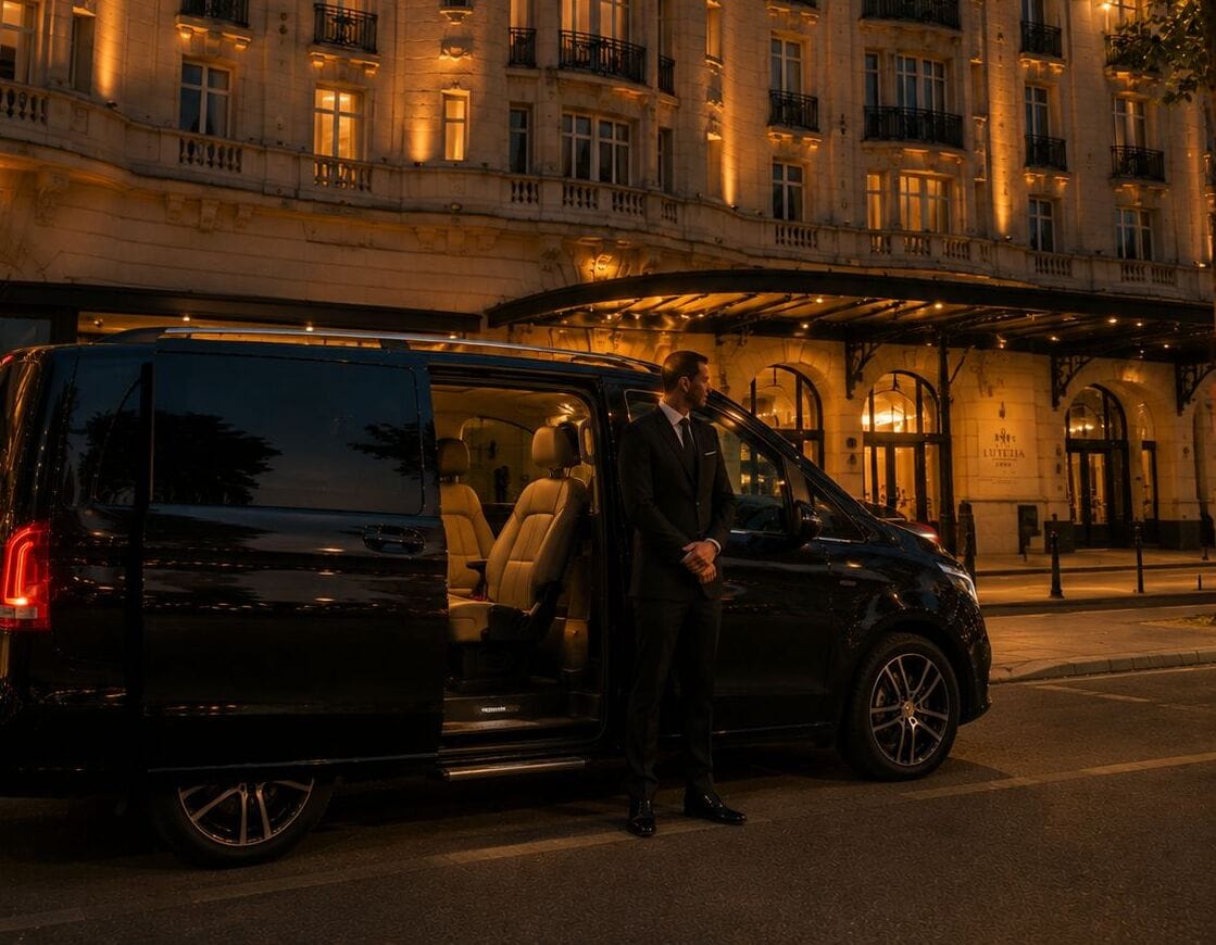 Mise à disposition - Mercedes à l'hôtel Lutetia avec chauffeur
